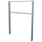 Lean-on hoop made of steel tube | Square tube, 80 x 20 mm | with cross bar | total width: 1000 mm | hot-dip galvanized